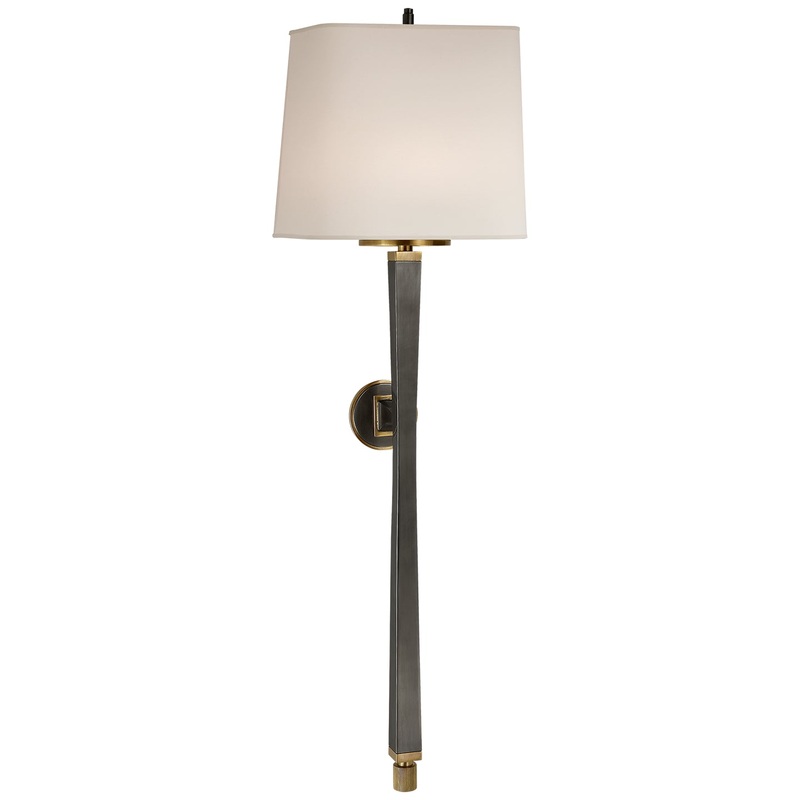 Edie Two Light Wall Sconce, Bronze With Antique Brass