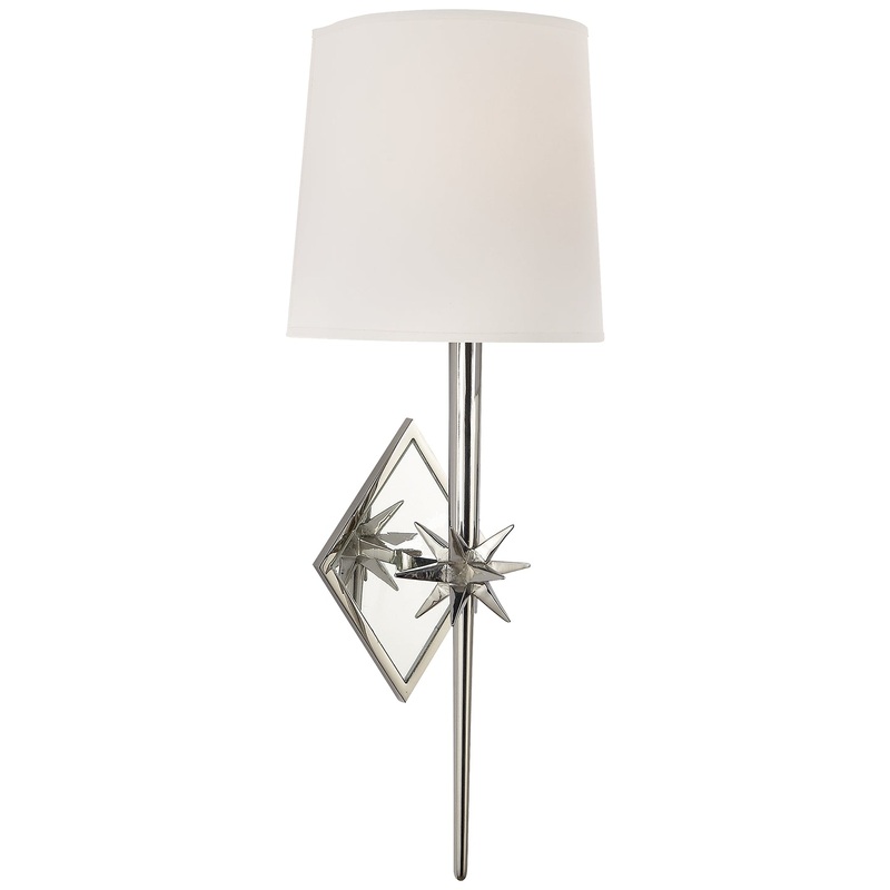 Etoile One Light Wall Sconce, Polished Nickel