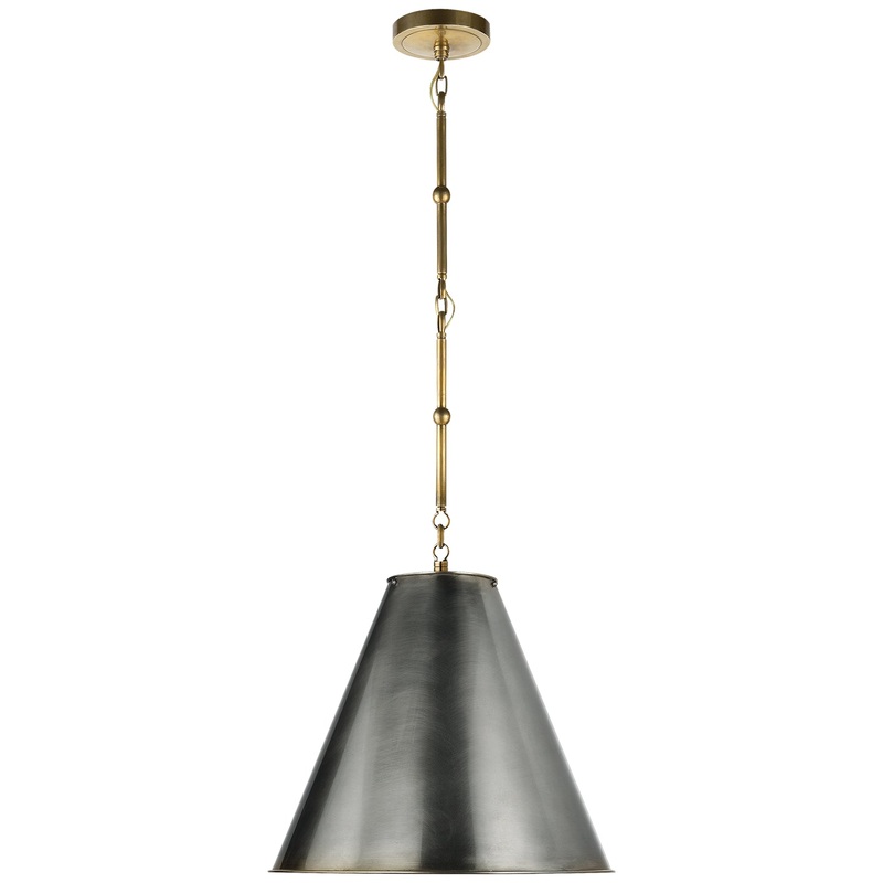 Goodman One Light Pendant, Hand-Rubbed Antique Brass