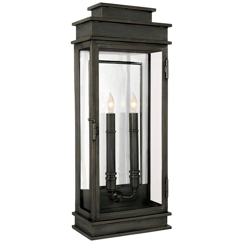 Linear Lantern Two Light Linear Lantern, Bronze