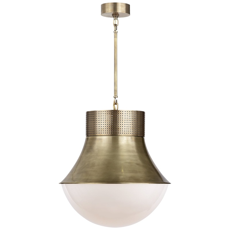 Precision One Light Pendant, Antique-Burnished Brass