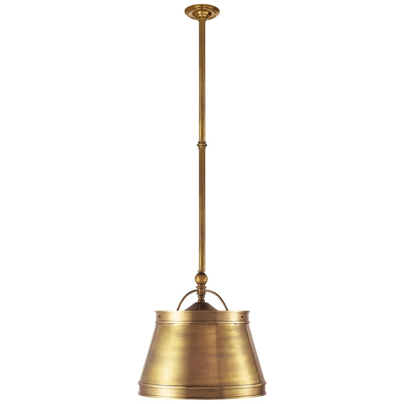 Sloane Two Light Lantern, Antique-Burnished Brass