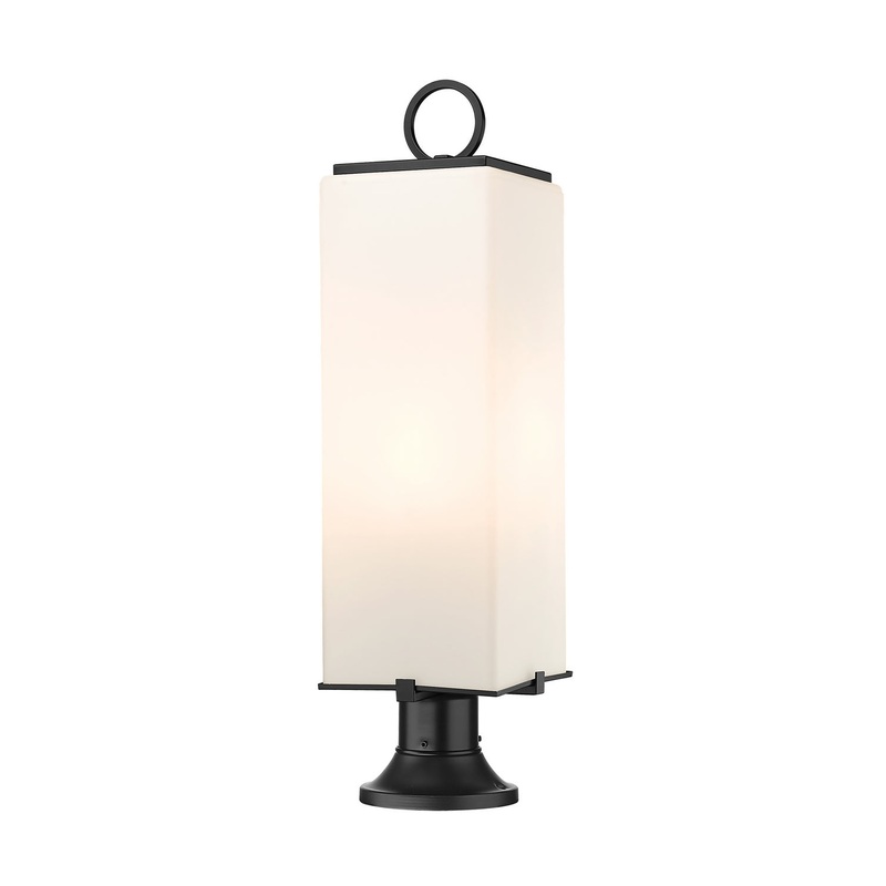 Z-Lite 593PHBR-553PM-BK Sana Three Light Outdoor Pier Mount, Black