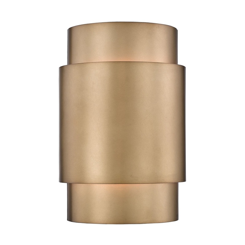 Z-Lite 739S-RB Harlech Two Light Wall Sconce, Rubbed Brass