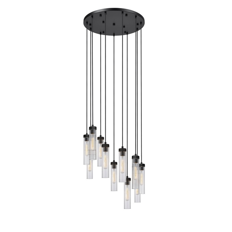 Z-Lite 740P-11R-MB Beau 11 Light Chandelier, Matte Black