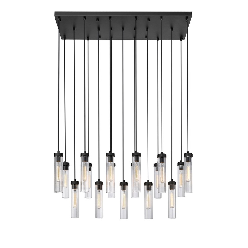 Z-Lite 740P-17L-MB Beau 17 Light Chandelier, Matte Black