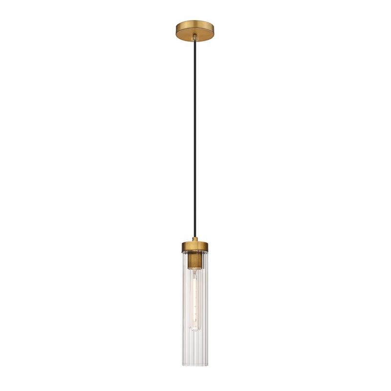 Z-Lite 740P-RB Beau One Light Pendant, Rubbed Brass