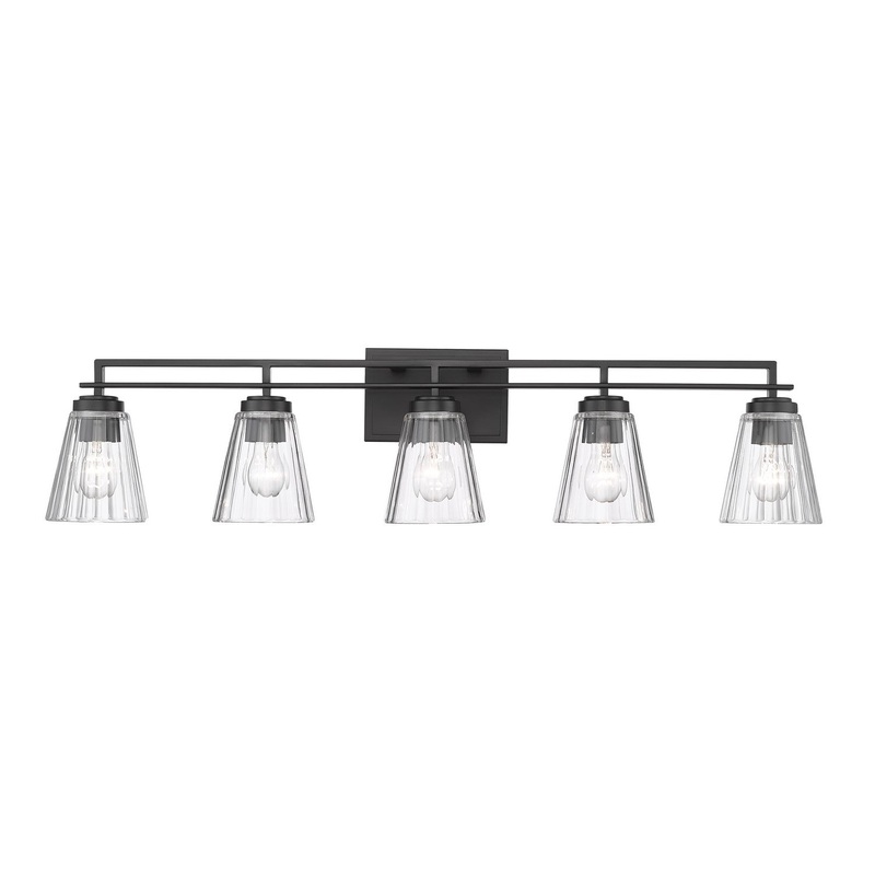 Z-Lite 823-5V-MB Lyna Five Light Vanity, Matte Black