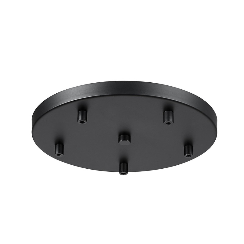 Z-Lite CP1205R-MB Multi Point Canopy Five Light Ceiling Plate, Matte Black