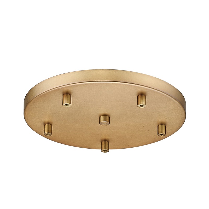 Z-Lite CP1205R-RB Multi Point Canopy Five Light Ceiling Plate, Rubbed Brass