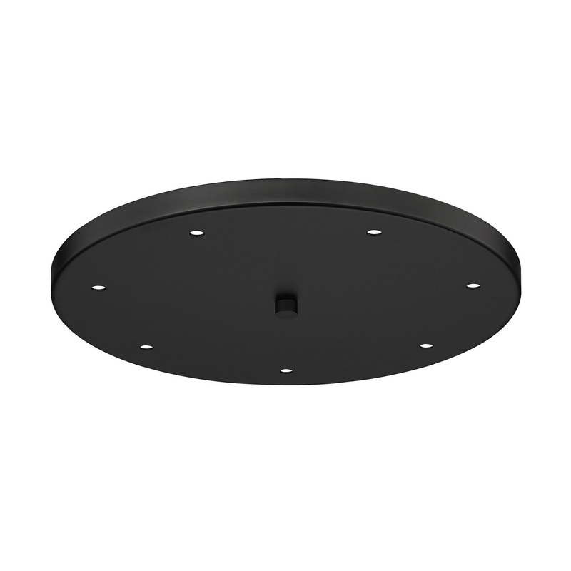Z-Lite CP1807R-MB Multi Point Canopy Seven Light Ceiling Plate, Matte Black