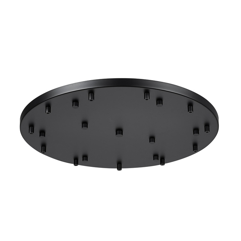 Z-Lite CP2411R-MB Multi Point Canopy 11 Light Ceiling Plate, Matte Black