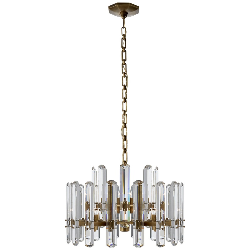 Bonnington 12 Light Chandelier, Hand-Rubbed Antique Brass