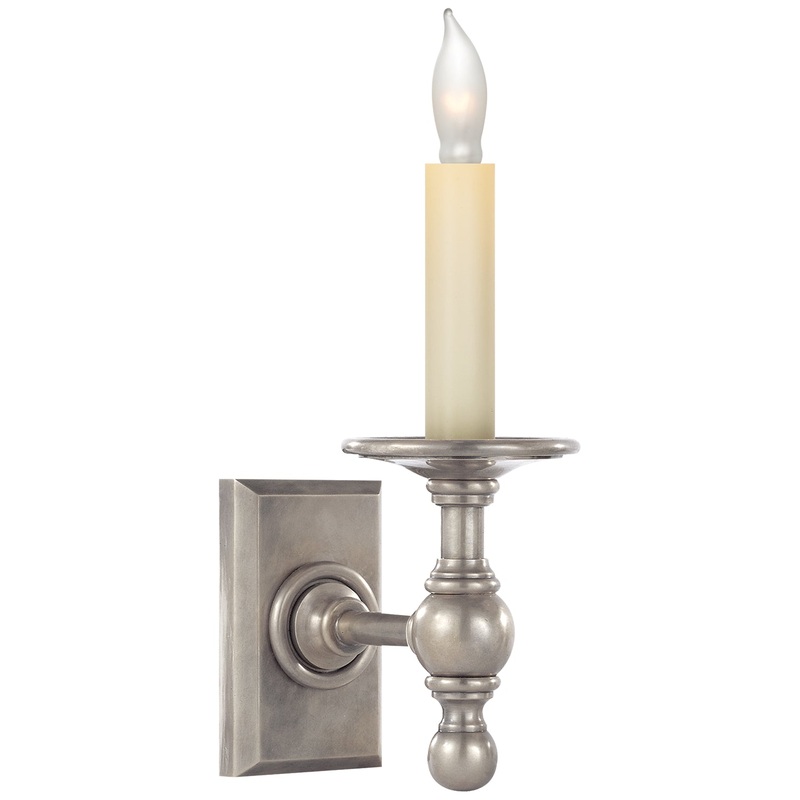 Classic One Light Wall Sconce, Antique Nickel
