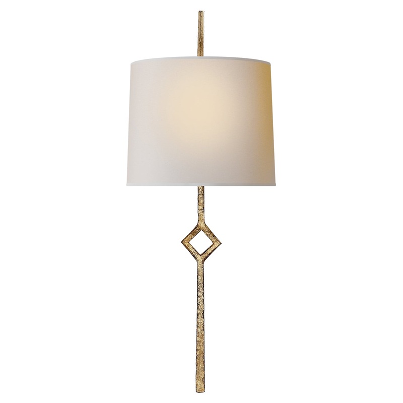 Cranston One Light Wall Sconce, Gilded Iron