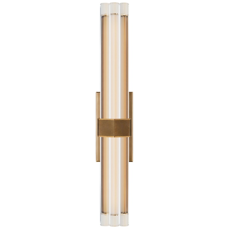 Fascio LED Wall Sconce, Hand-Rubbed Antique Brass