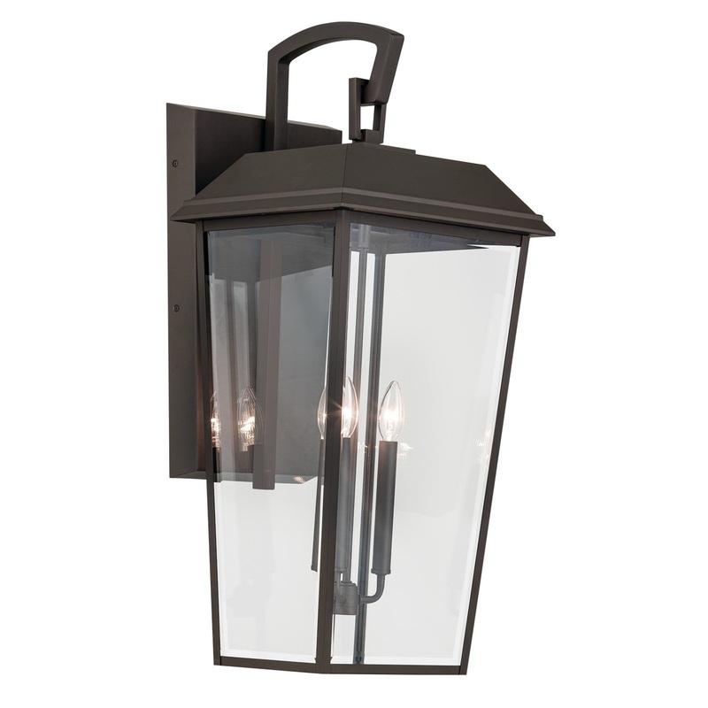 Kichler 59121OZ Mathus Three Light Outdoor Wall Mount, Olde Bronze