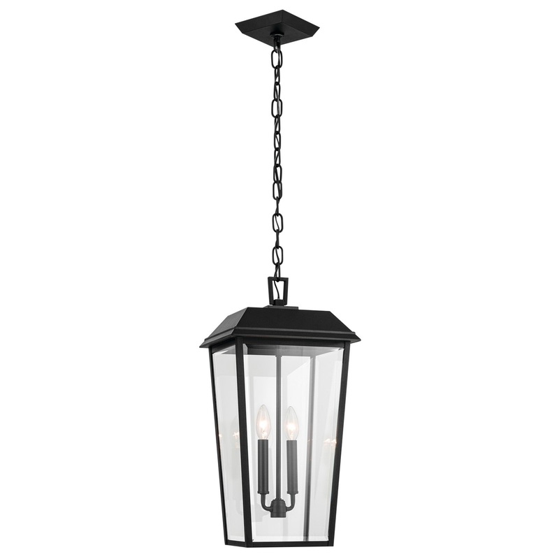 Kichler 59122BKT Mathus Two Light Outdoor Pendant, Black Textured