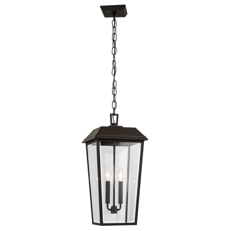 Kichler 59122OZ Mathus Two Light Outdoor Pendant, Olde Bronze