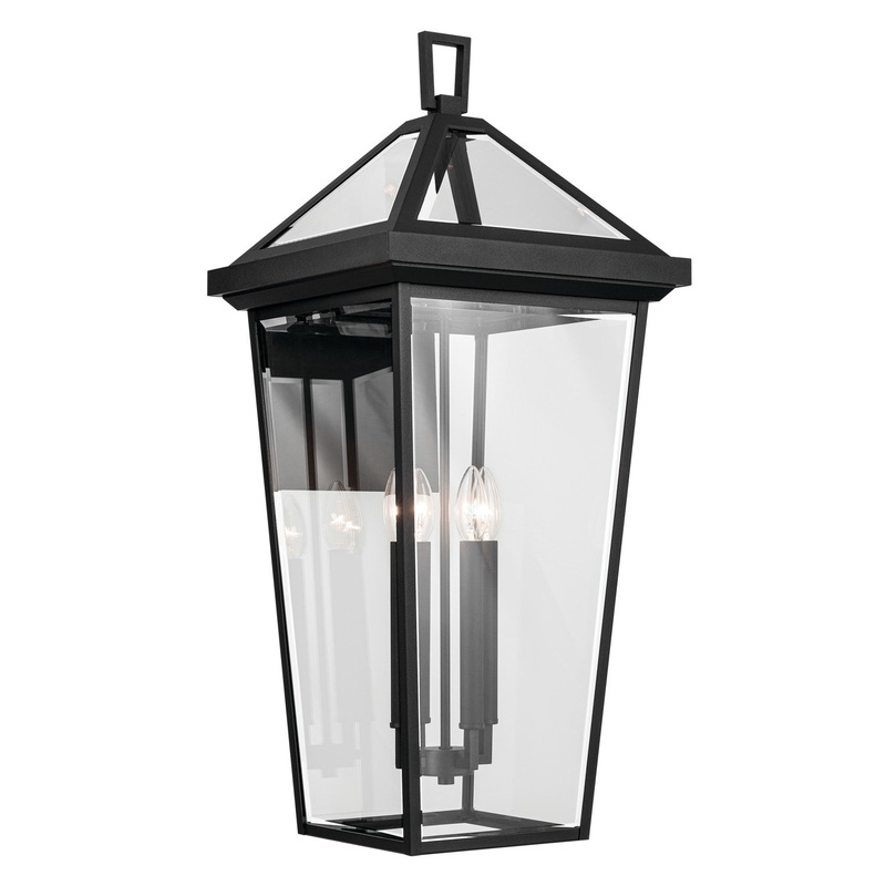 Kichler 59128BKT Regence Four Light Outdoor Wall Mount, Black Textured