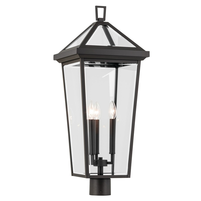 Kichler 59129OZ Regence Three Light Outdoor Post Mount, Olde Bronze