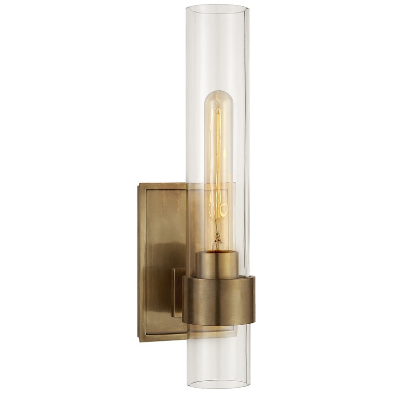 Presidio One Light Wall Sconce, Hand-Rubbed Antique Brass