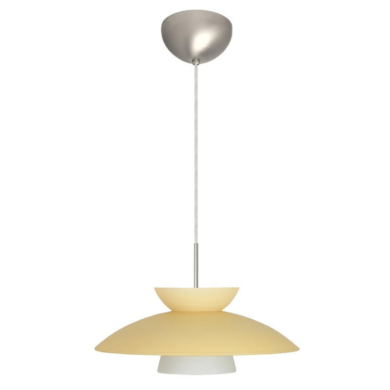 Besa 1JC-451397-LED-SN Trilo One Light Pendant Satin Nickel