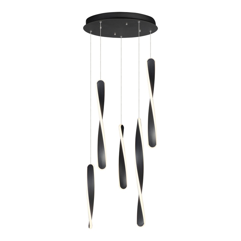 ET2 E24154-BK Pirouette LED Pendant, Black