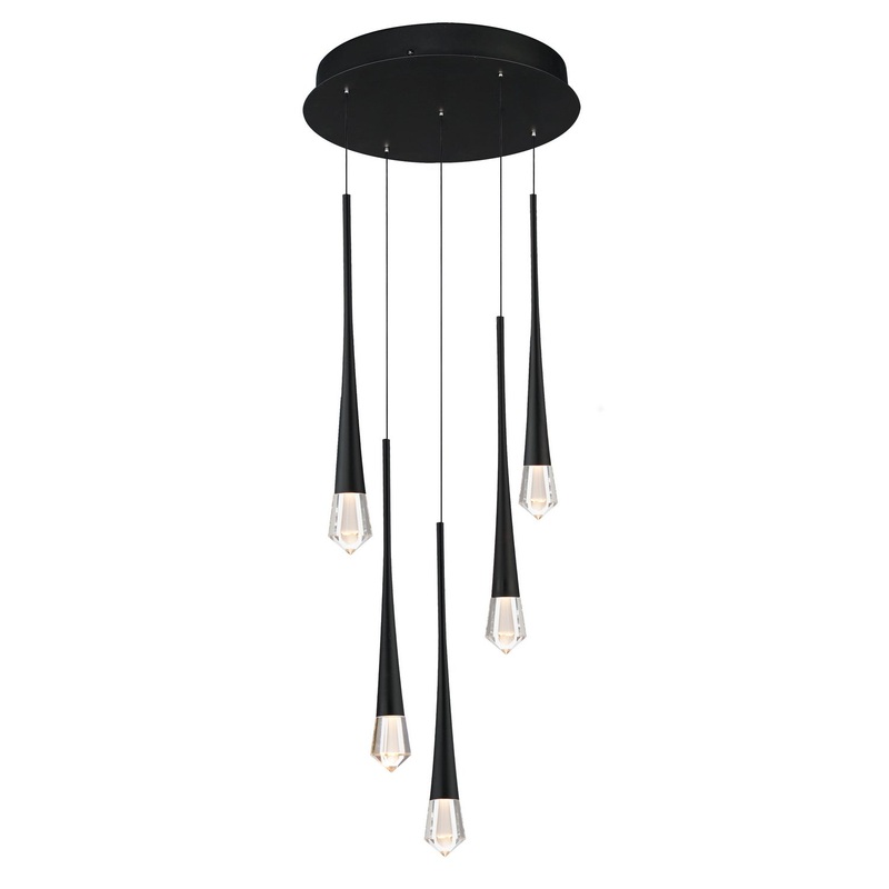 ET2 E24225-122BK Pierce LED Pendant, Black