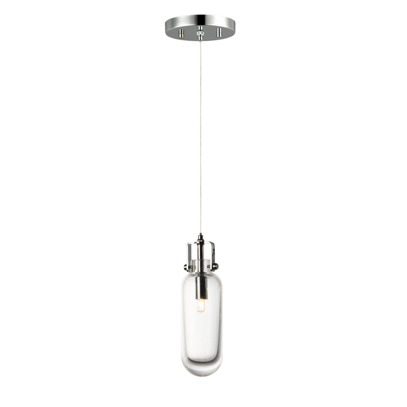 ET2 E24300-18PC Kem One Light Pendant, Polished Chrome