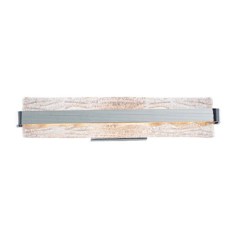 ET2 E24424-124PC Ripple LED Bath Vanity, Polished Chrome