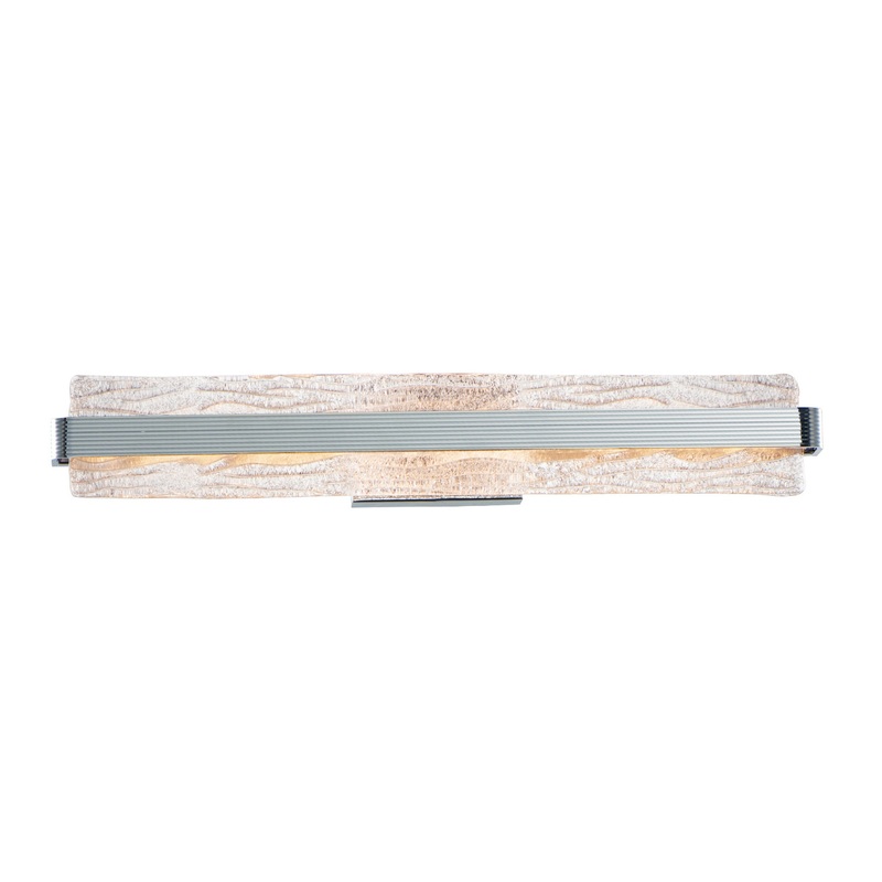 ET2 E24426-124PC Ripple LED Bath Vanity, Polished Chrome