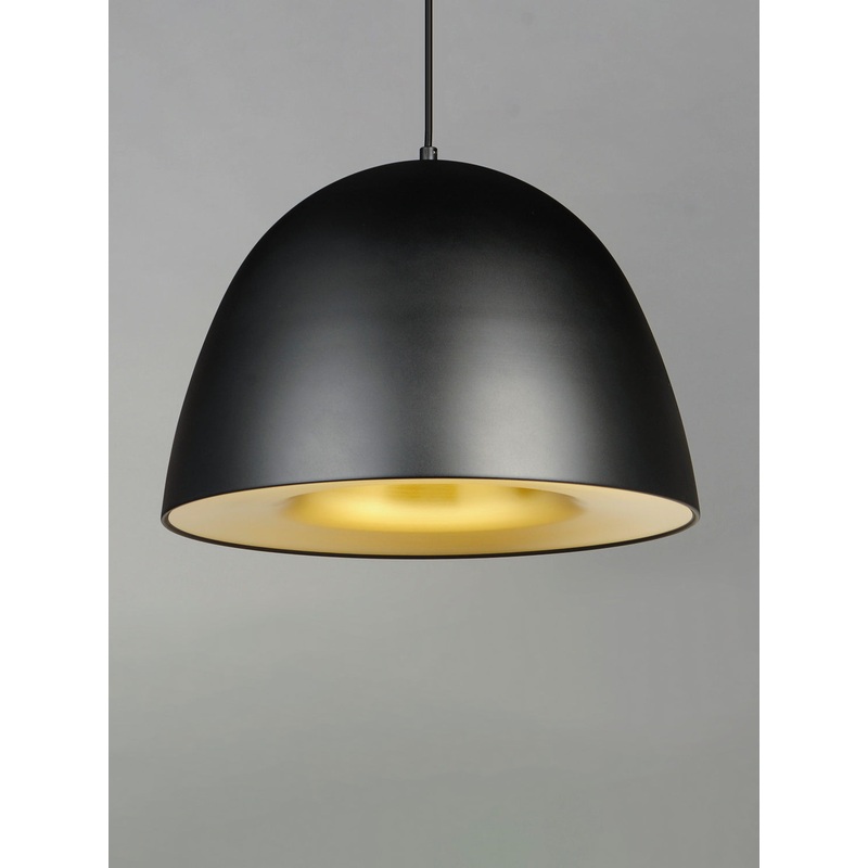 ET2 E24916-BKSBR Fungo LED Pendant, Black / Satin Brass