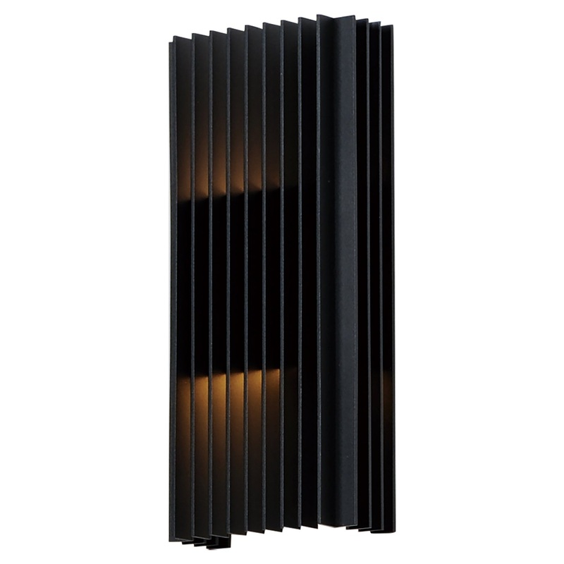 ET2 E30116-BK Rampart LED Outdoor Wall Sconce, Black