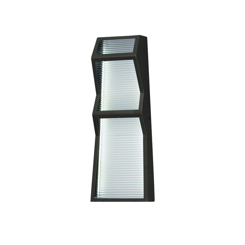 ET2 E30123-144BK Totem LED Outdoor Wall Sconce, Black