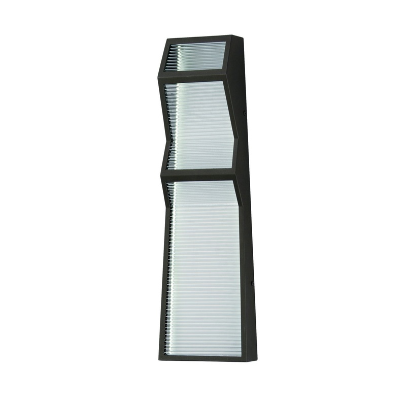 ET2 E30124-144BK Totem LED Outdoor Wall Sconce, Black