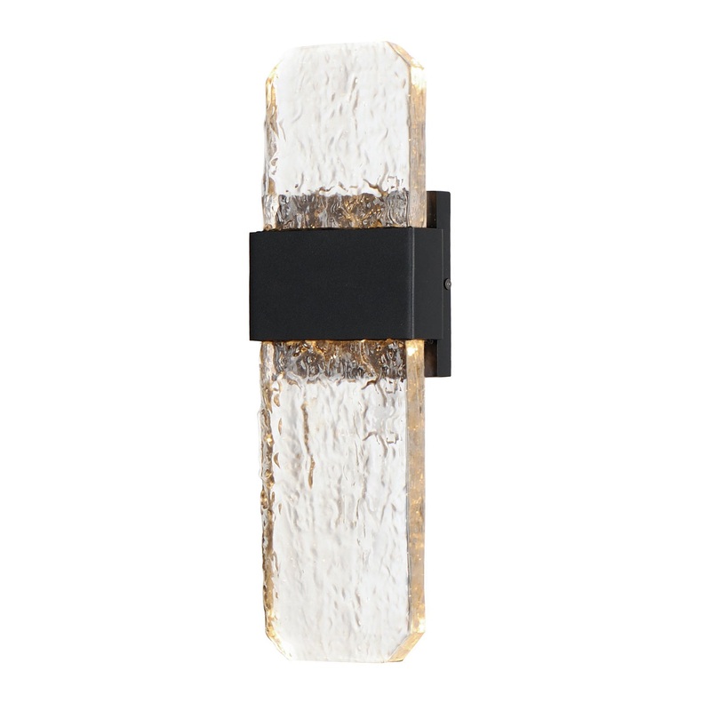 ET2 E30134-24BK Rune LED Outdoor Wall Sconce, Black