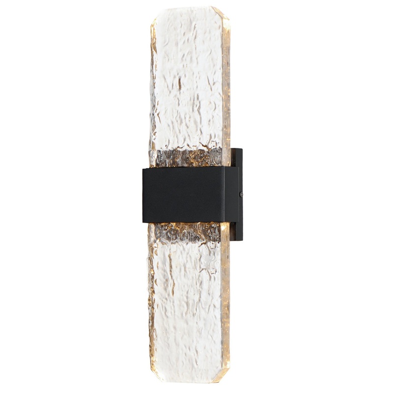 ET2 E30136-24BK Rune LED Outdoor Wall Sconce, Black