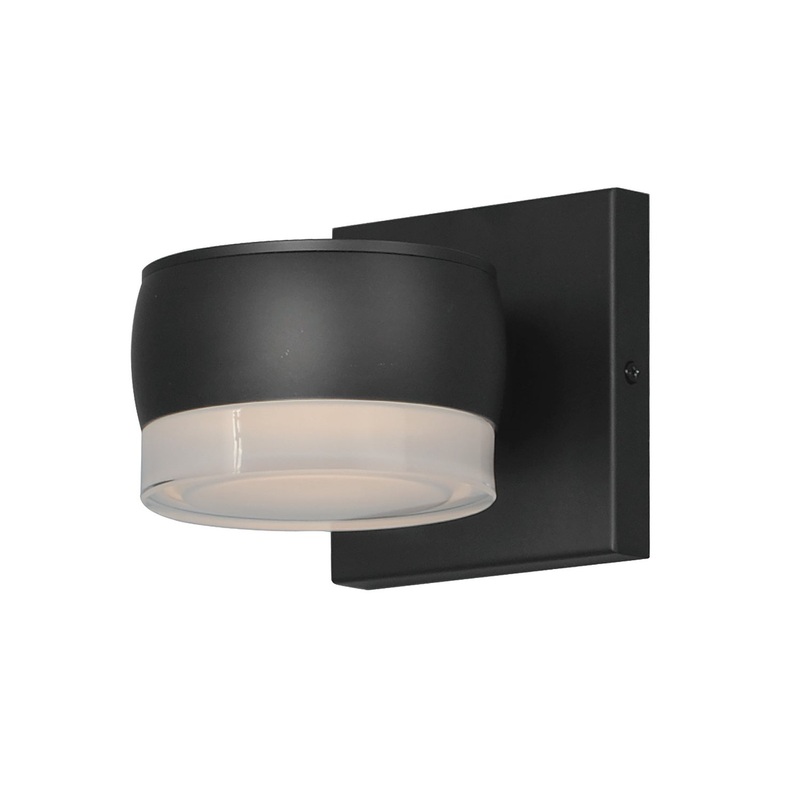 ET2 E30161-10BK Modular LED Outdoor Wall Sconce, Black