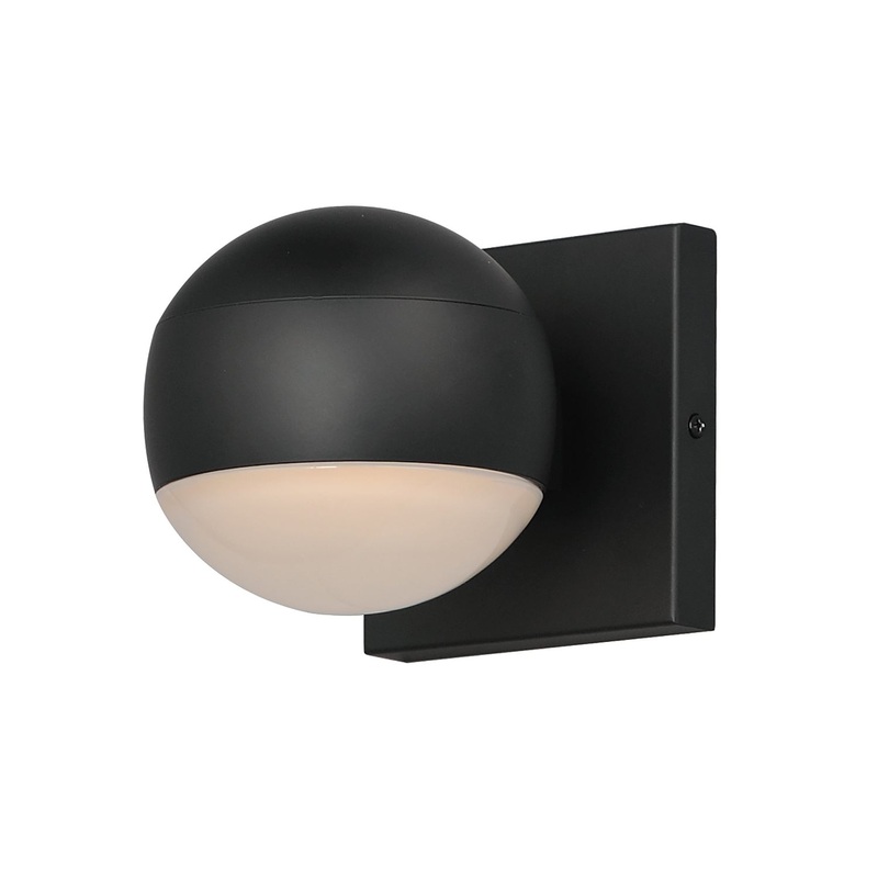 ET2 E30165-10BK Modular LED Outdoor Wall Sconce, Black