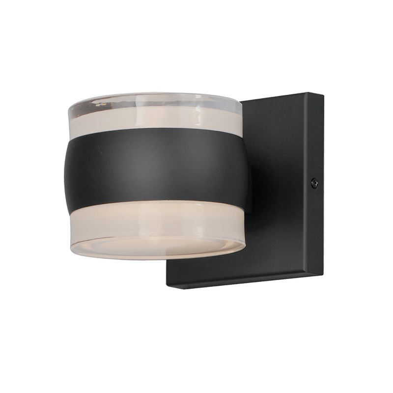 ET2 E30171-10BK Modular LED Outdoor Wall Sconce, Black