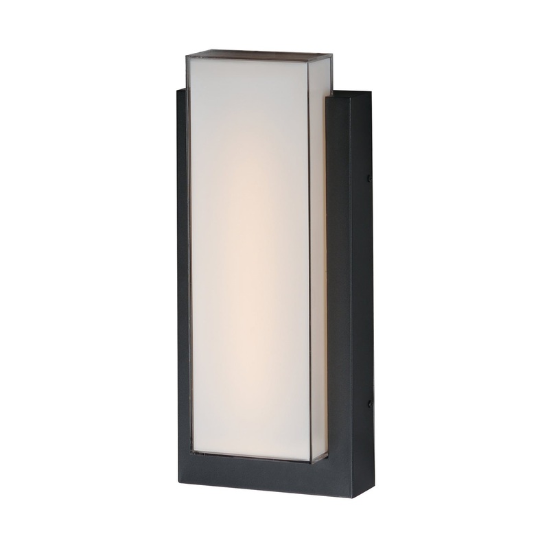 ET2 E30184-01BK Tower LED Outdoor Wall Sconce, Black