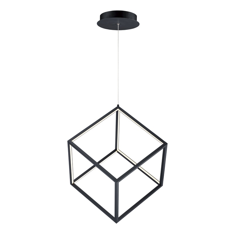ET2 E30582-BK 4 Square LED Pendant, Black