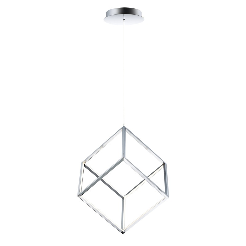 ET2 E30582-PC 4 Square LED Pendant, Polished Chrome