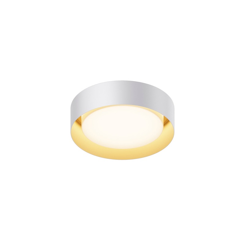ET2 E51010-WTGLD Echo LED Flush Mount, White/Gold