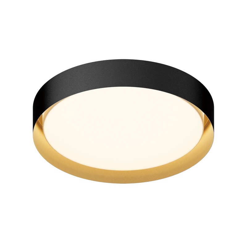 ET2 E51014-BKGLD Echo LED Flush Mount, Black / Gold