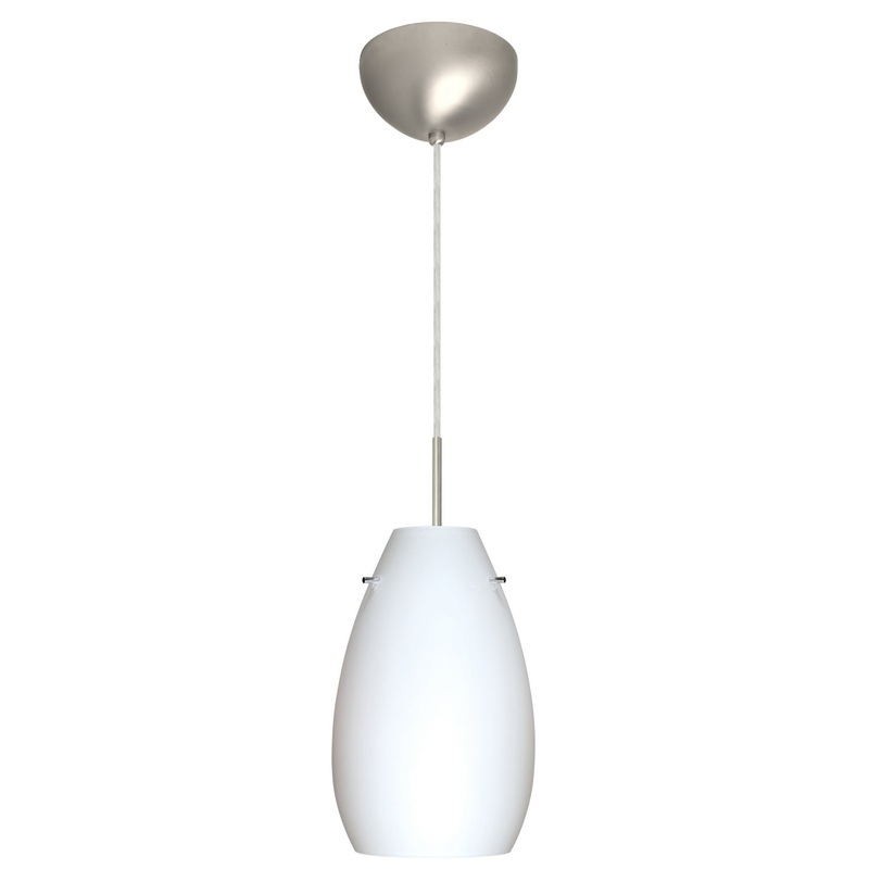 Besa 1JC-412607-LED-SN Pera One Light Pendant Satin Nickel