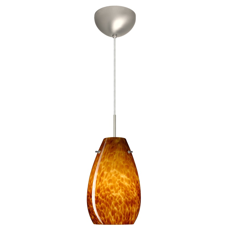 Besa 1JC-412618-LED-SN Pera One Light Pendant Satin Nickel