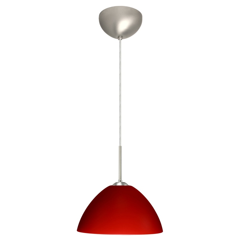 Besa 1JC-420131-LED-SN Tessa One Light Pendant Satin Nickel