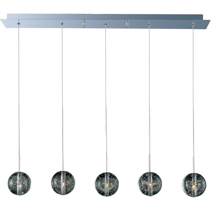 ET2 E24257-91PC Orb Five Light Pendant, Polished Chrome